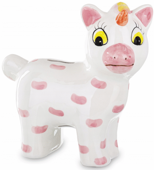 SKARBONKA OTWIERANA JEDNOROŻEC PREZENT FIGURKA CERAMICZNA H19